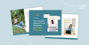Preview of several pages of The Complete Guide to Email Marketing for Fitness Businesses