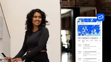 Woman using Classpass