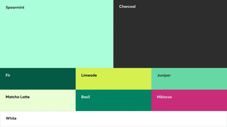 palette of colors for new Mindbody branding