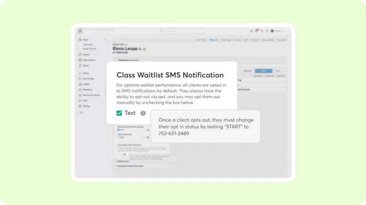 Mindbody waitlist notification for clients