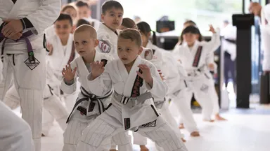 Students at a dojo