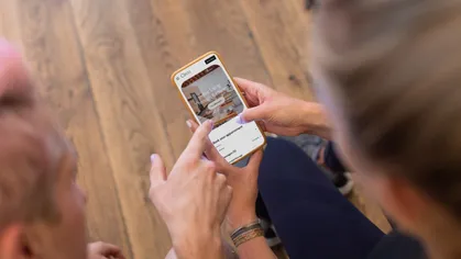 Booking wellness services on a phone