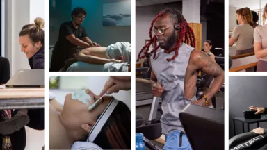 Collage of fitness and wellness businesses