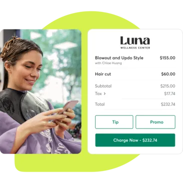 a customer making an online payment