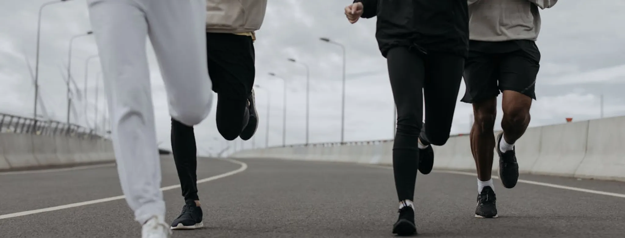 People running outside