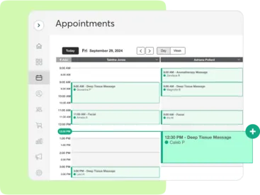 Mindbody scheduling features